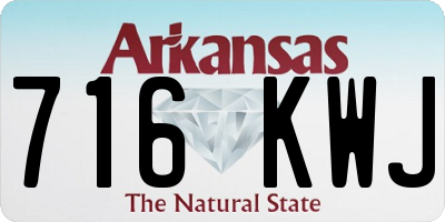 AR license plate 716KWJ