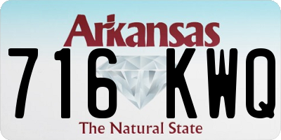 AR license plate 716KWQ