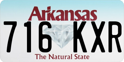AR license plate 716KXR