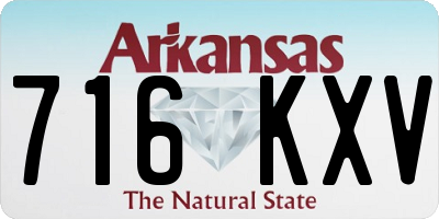 AR license plate 716KXV