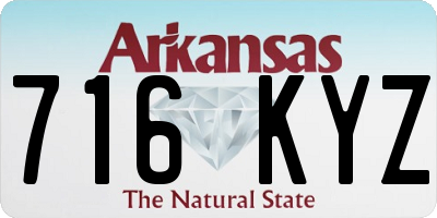 AR license plate 716KYZ