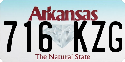 AR license plate 716KZG