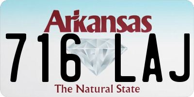 AR license plate 716LAJ