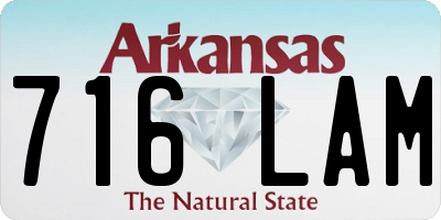 AR license plate 716LAM