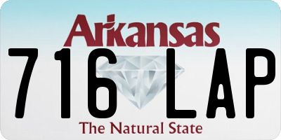 AR license plate 716LAP