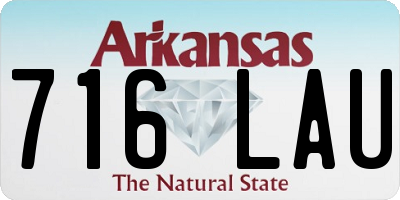AR license plate 716LAU