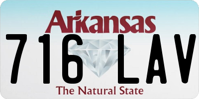 AR license plate 716LAV