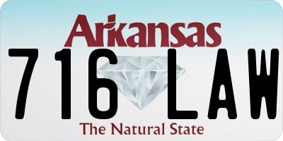 AR license plate 716LAW