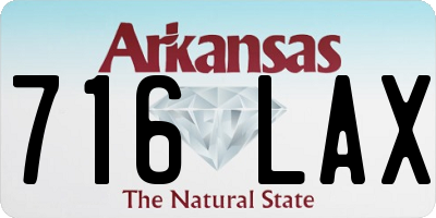 AR license plate 716LAX
