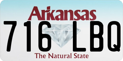 AR license plate 716LBQ