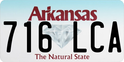 AR license plate 716LCA