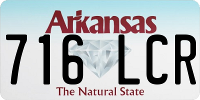 AR license plate 716LCR