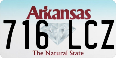AR license plate 716LCZ
