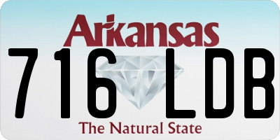 AR license plate 716LDB