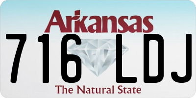 AR license plate 716LDJ