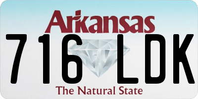AR license plate 716LDK