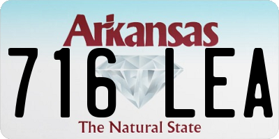 AR license plate 716LEA