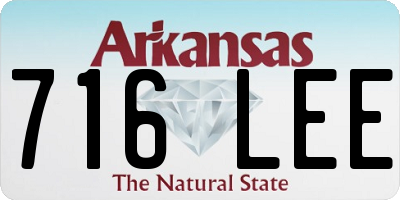AR license plate 716LEE
