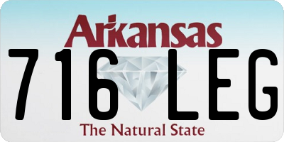 AR license plate 716LEG