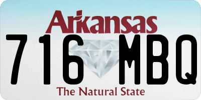 AR license plate 716MBQ