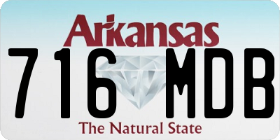 AR license plate 716MDB