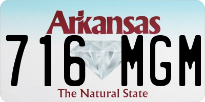 AR license plate 716MGM