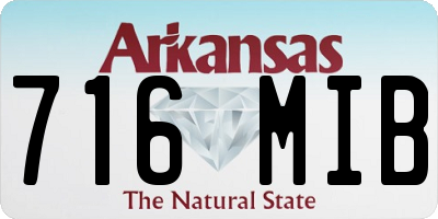 AR license plate 716MIB