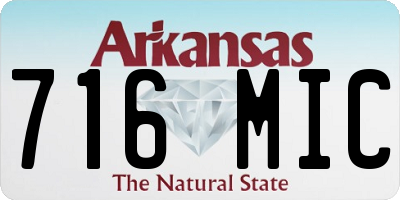 AR license plate 716MIC