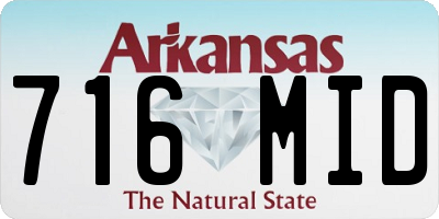 AR license plate 716MID