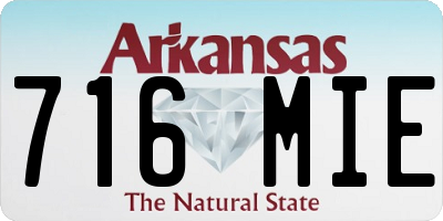 AR license plate 716MIE