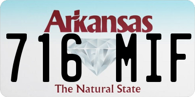 AR license plate 716MIF