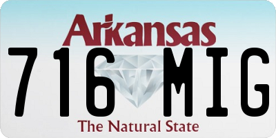 AR license plate 716MIG