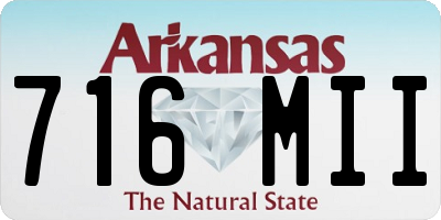 AR license plate 716MII