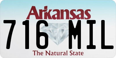 AR license plate 716MIL