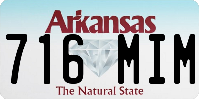 AR license plate 716MIM