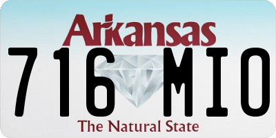 AR license plate 716MIO