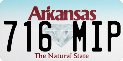 AR license plate 716MIP