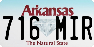 AR license plate 716MIR