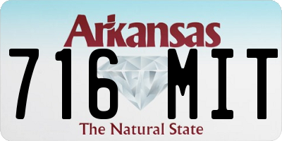 AR license plate 716MIT