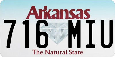 AR license plate 716MIU