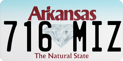 AR license plate 716MIZ