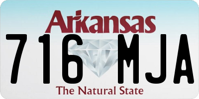 AR license plate 716MJA