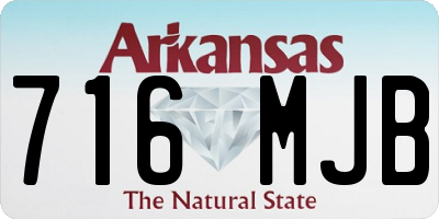 AR license plate 716MJB