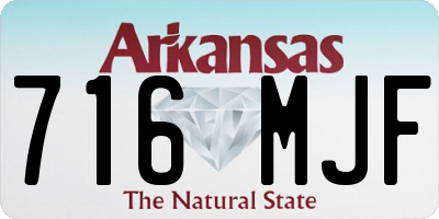 AR license plate 716MJF