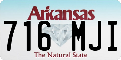 AR license plate 716MJI