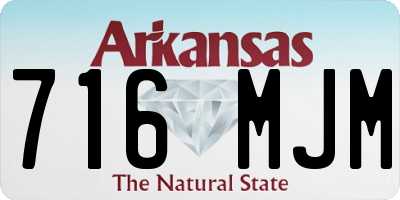 AR license plate 716MJM