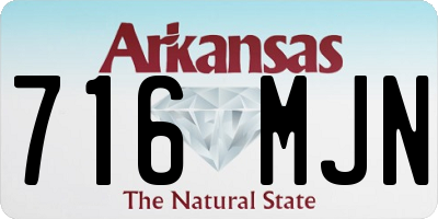 AR license plate 716MJN