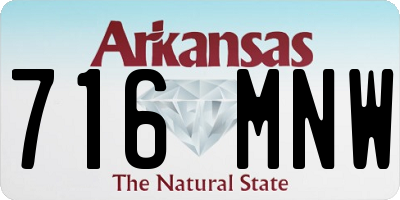 AR license plate 716MNW