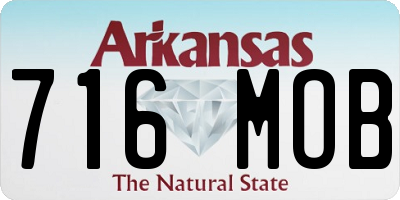 AR license plate 716MOB