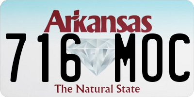 AR license plate 716MOC